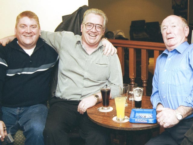 John, Martin and Joe Gallagher at the PO Club.