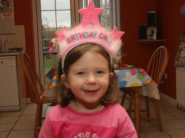 Courtney Wade's fourth birthday party back in 2005.
