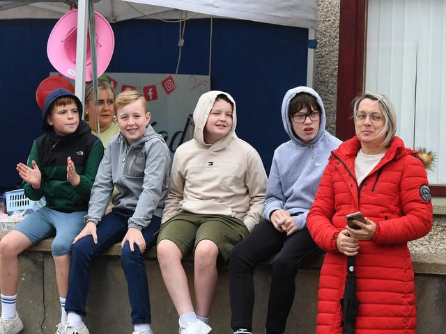 Spectators at the Clonmany Festival Parade on Sunday afternoon. Photo: George Sweeney