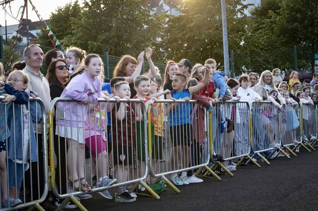A section of the crowd being entertained by the stunts of the BMX Riders on Friday at Bull Park. (Photos: Jim McCafferty Photography) : .