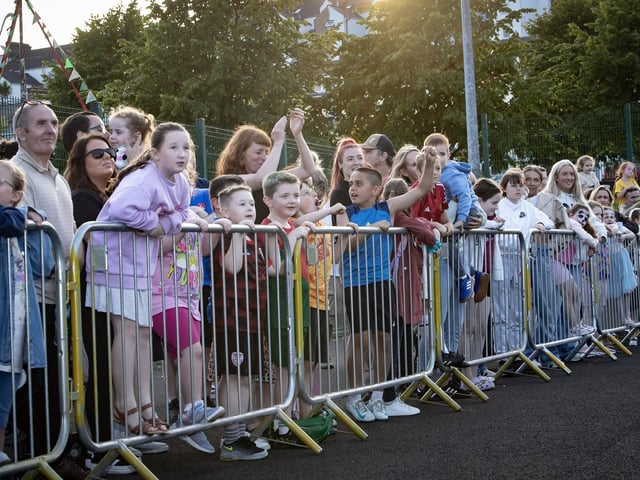 A section of the crowd being entertained by the stunts of the BMX Riders on Friday at Bull Park. (Photos: Jim McCafferty Photography) : .