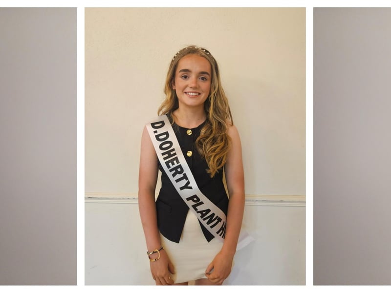Clonmany Festival Queen finalists. Jayden Doherty - D. Doherty Plant Hire.