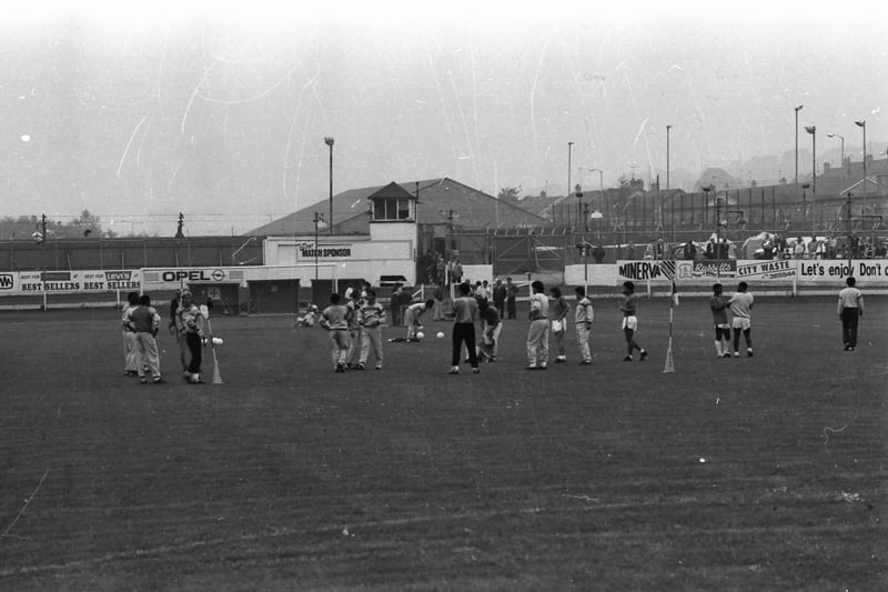 Benfica training at the Brandywell.