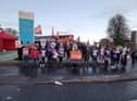 People Before Profit Councillor Maeve O'Neill, who joined striking workers at the picket line in Derry this morning, has expressed solidarity.