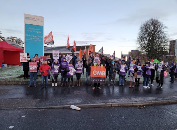People Before Profit Councillor Maeve O'Neill, who joined striking workers at the picket line in Derry this morning, has expressed solidarity.