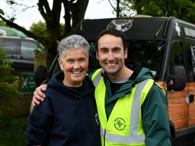 Roisin Lynch and Race Director Joe Doherty. Photo: George Sweeney