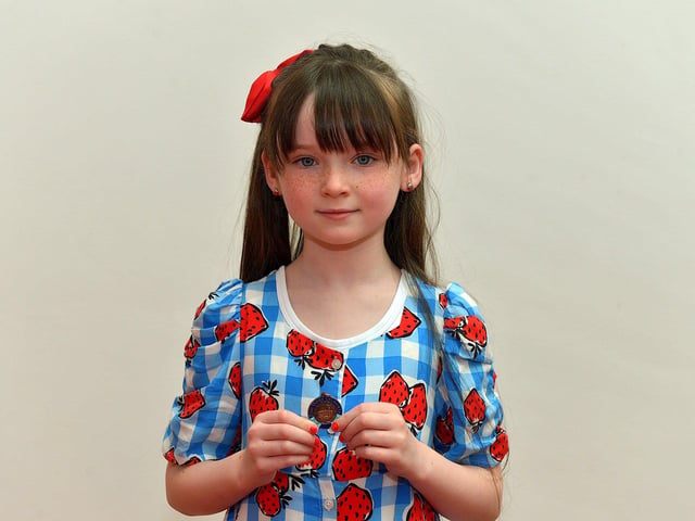Caoimhe Fitzsimons was awarded third place in P3 Girls Verse at the Feis Dhoire Cholmcille on Tuesday at the Millennium Forum. Photo: George Sweeney. DER2315GS – 171