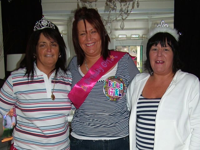 DSCF5419
Ann pictured with her sisters Deirdre and Marie. They were really excited about going on holidays! : Parties and celebrations March 2006: Ann Melly.