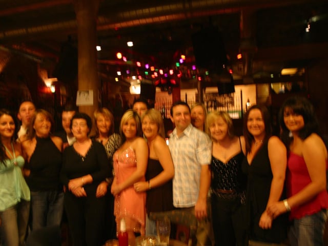 Dearbhla Lyttle with friends and family for her birthday.