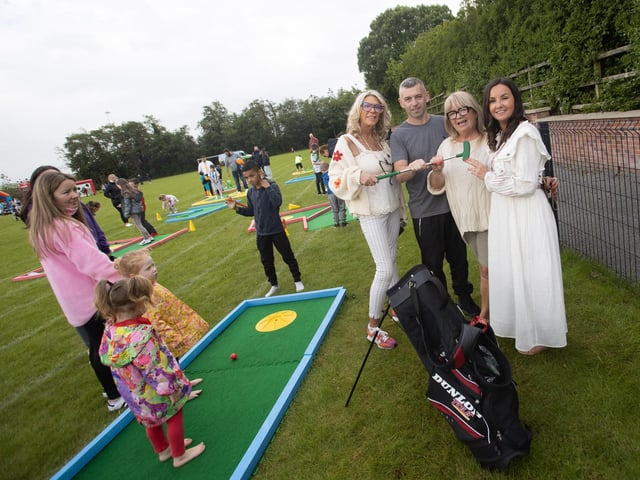 Putting was very popular at the Holy Child PS Summer Fair on Friday night.