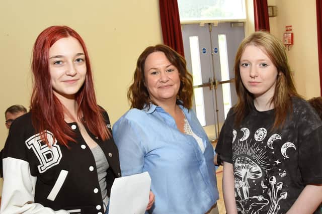 Oakgrove College students, Emily and Sierra, with Ms Jacqueline Callan, Assistant Principal.