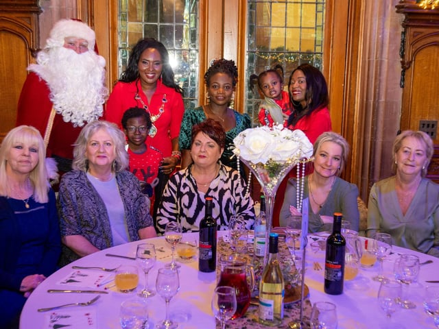 The Mayor Councillor Lilian Seenoi-Barr hosted a Christmas Community event at the Guildhall for people from across the Derry City and Strabane District Council area on Sunday. Picture Martin McKeown. 01.12.24 : Mayor's Community Christmas Party