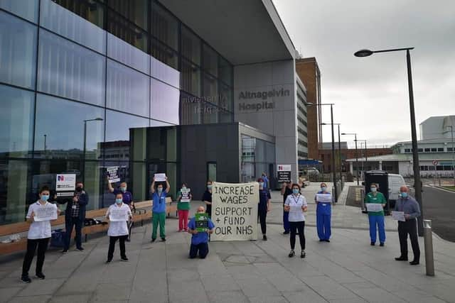 Local healthcare workers and trade unionists launch the 'Save Our NHS' campaign.