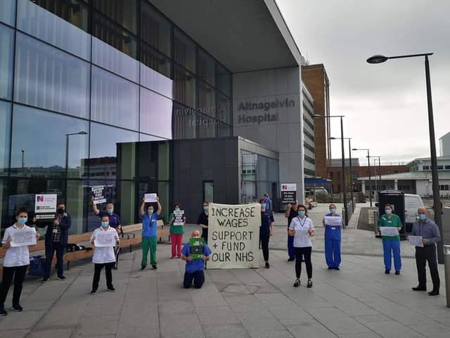 Local healthcare workers and trade unionists launch the 'Save Our NHS' campaign.