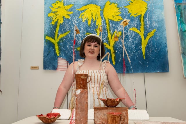 Keiva McMullan pictured at North West Regional College’s Art and Design Showcase at the Lawrence Building on Strand Road.