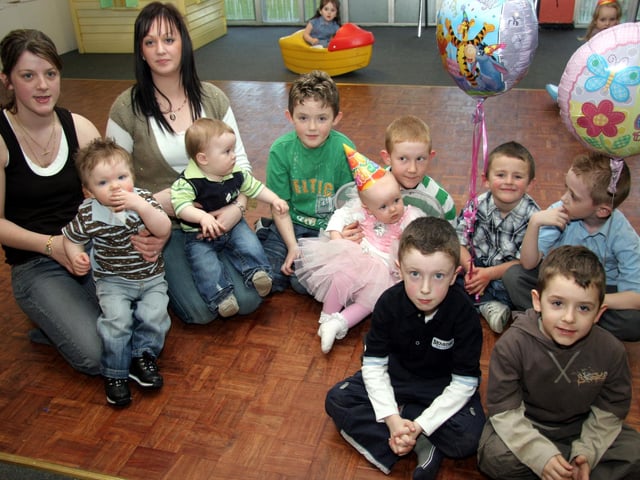 Aine is a big hit with the boys at her 1st birthday party in Templemore sports Complex.0043JML : Parties and nights out in Derry and Donegal in February 2006.