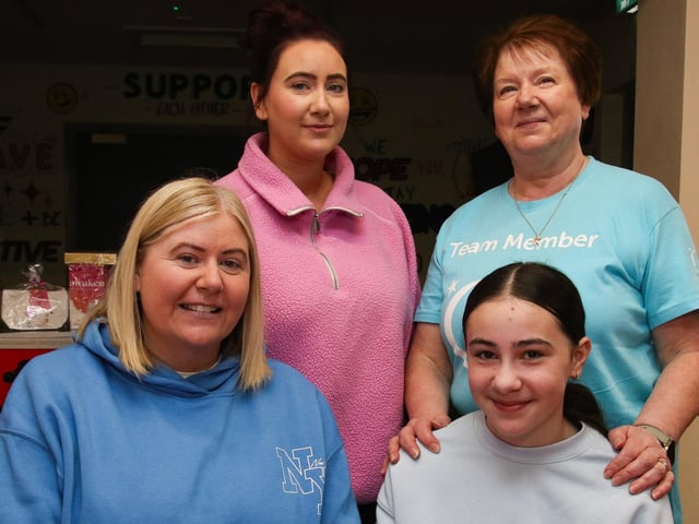 Seated are Ciara and Caitlin. Standing, Danielle and Margaret. (Photo - Deirdre Heaney, nwpresspics)