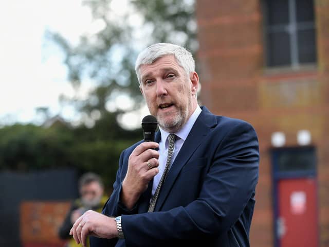 John O’Dowd , Minister for Infrastructure, speaking in Derry recently. Photo: George Sweeney