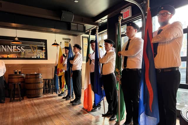 Republicans attending a Friends of Sinn Féin Canada event in the West Cork Irish Pub on Easter Sunday.