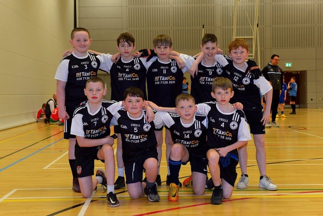 St Brigid's Primary School competed in the Boys' Indoor City Football Championships played in the Foyle Arena. Photo: George Sweeney. DER2306GS  11