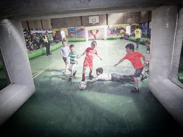 Action from Saturday's indoor football at the Feile's Party in the Park at Pilot's Row. (Photos: Jim McCafferty Photography)