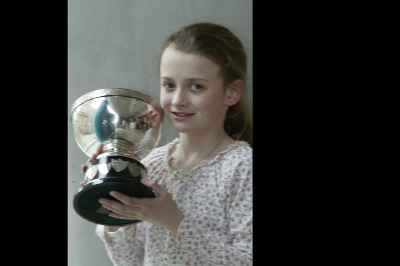 Ava McGeeehan of the McGinley school of music who win the solo piano 8 - 10 years.  (2504JB60)