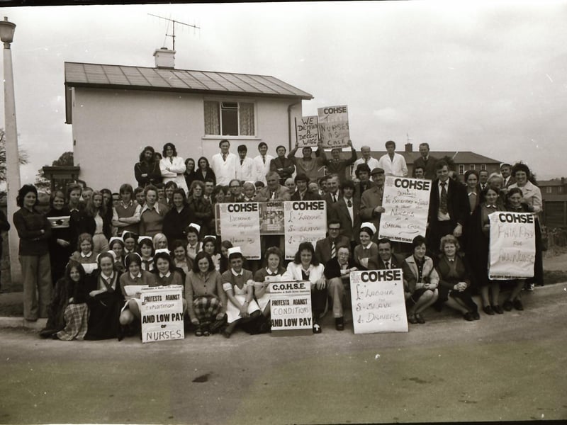 Nurses' stoppage and protest and Altnagelvin Meals protest.