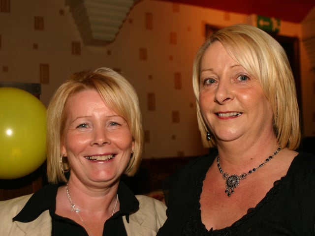 Birthday girl Helen with best friend Marie at the surprise 50th in the Phoenix. 1209/dd : Parties in December 2005.