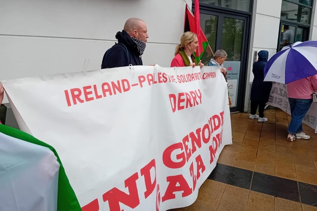 Derry's May Day rally where the focus was the war in Gaza.