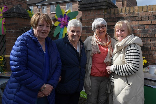 Marti, Mary, Kathleen and Margaret were at the launch of the District of Hope at Farland Way, Hazelbank, on Tuesday afternoon last. Photo: George Sweeney