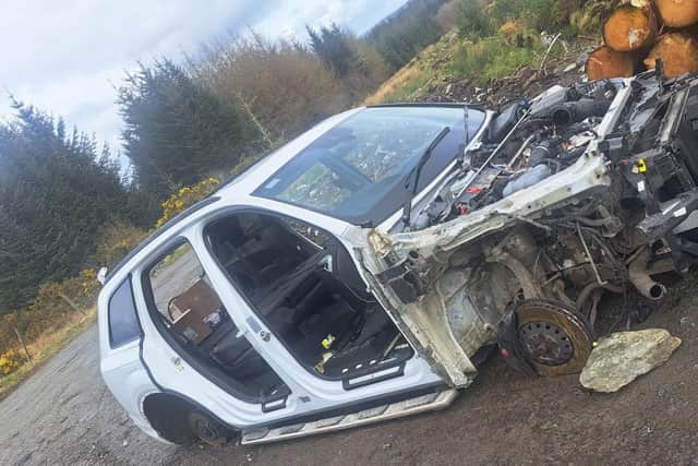 The Audi Q7, which was stripped of its parts and found in Donegal.