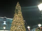 The Christmas Tree in Buncrana's Market Square.