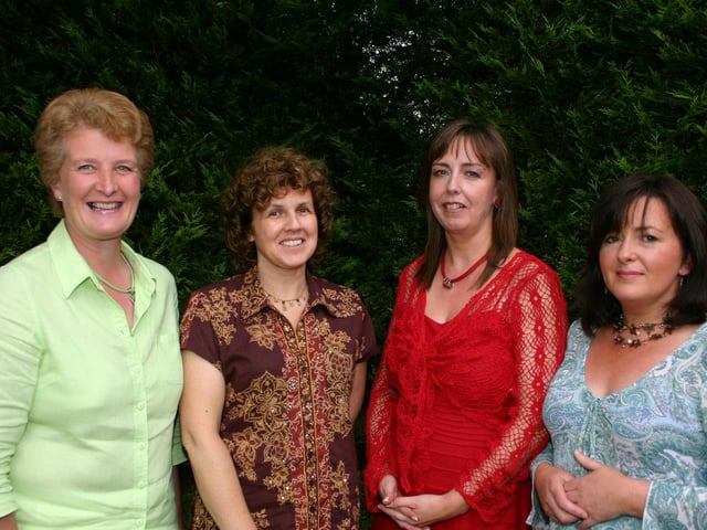 Some of the Past Pupils of Thornhill College meeting  up again after 25years left to righ Deridre Fallon, Marisa Gormley Carmel Fox and Catherine Boyle 6330dd : Thornhill 25 year reunion.
