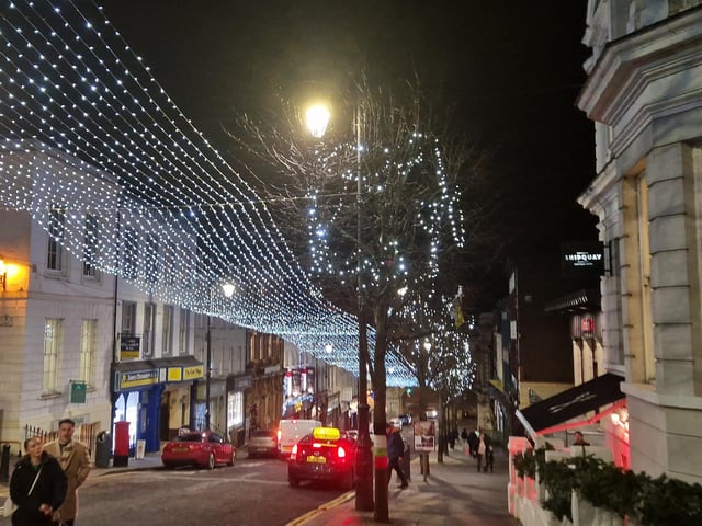 Christmas lights around Derry, bringing in the festive cheer.