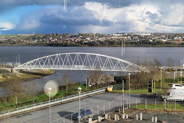 Derry's new footbridge at Pennyburn.