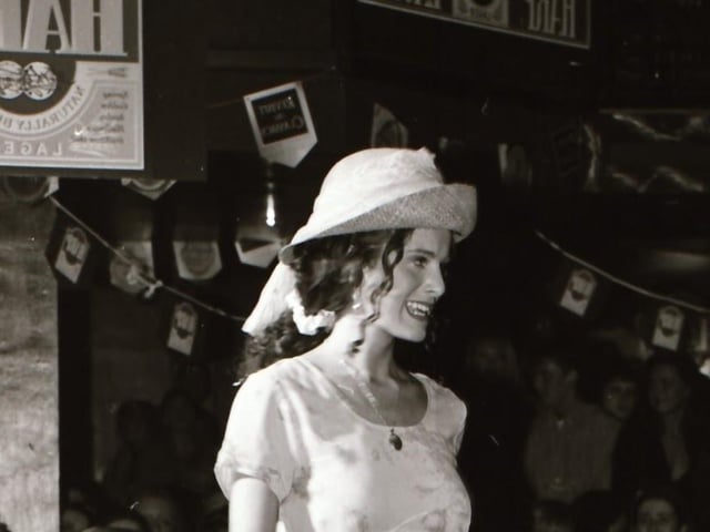 The finalists of the 1995 Miss Derry competition pictured at the final in Squires Nightclub.