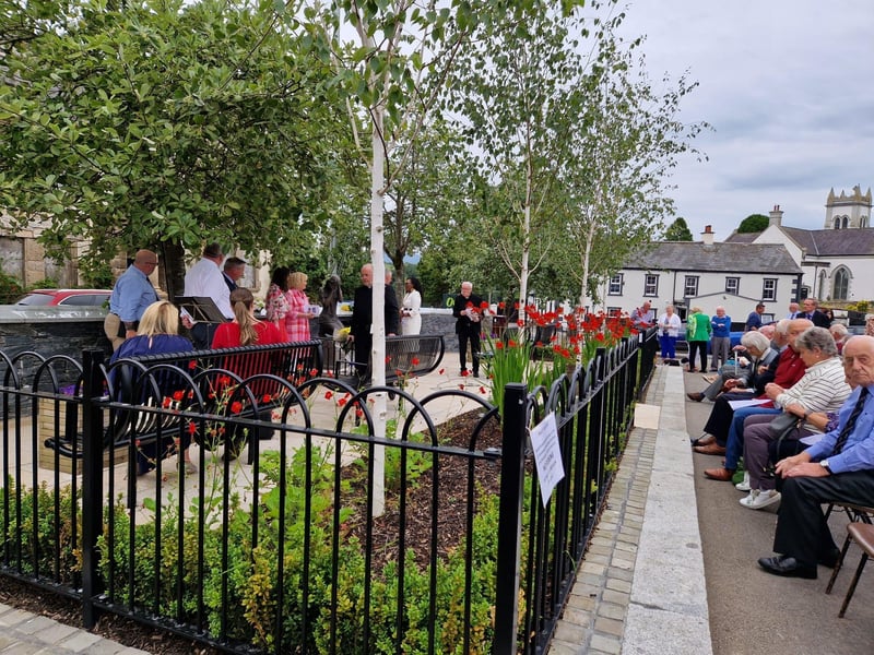Relatives, survivors and residents gathered for the rededication of the refurbished memorial in Claudy on the 52nd anniversary.