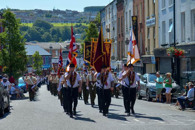 ABOD Associated Club General Committee leads the Relief of Derry Celebrations last year. Photo: George Sweeney. DER2232GS – 054