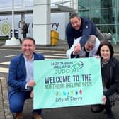 Pictured at the launch of the Northern Ireland Judo Open are City of Derry Airport Manager and Business Development Manager Steve Frazer and Brenda Morgan with Northern Ireland Judo Commercial and Marketing Manager Mark Donald and Chairman Russell Brown.