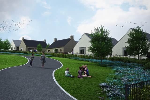 Computer generated imagery of proposed open space in The Cashel.