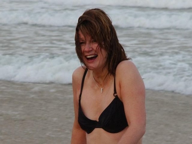 Braving the elements at the Culdaff New Year's Day Swim in 2004