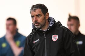 Derry City manager Tiernan Lynch during the SSE Airtricity Men's Premier Division match between Derry City and Cork City at The Ryan McBride Brandywell Stadium. Photo by Ramsey Cardy/Sportsfile