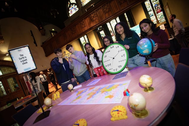 Some of the students who attended Saturday's NI Maths Fest event at the Guldhall.
