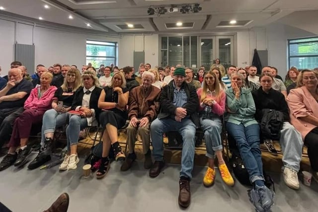Among the large attendance at Jeremy Corbyn and Len McCluskey's poetry reading in the new Peacemakers Museum in Derry’s Bogside on Sunday.
