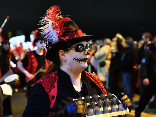 Halloween parade participant.  Photo: George Sweeney