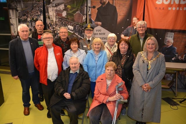 Attendees at the Knights of Malta exhibition at the Museum of Free Derry. (C McMenamin)