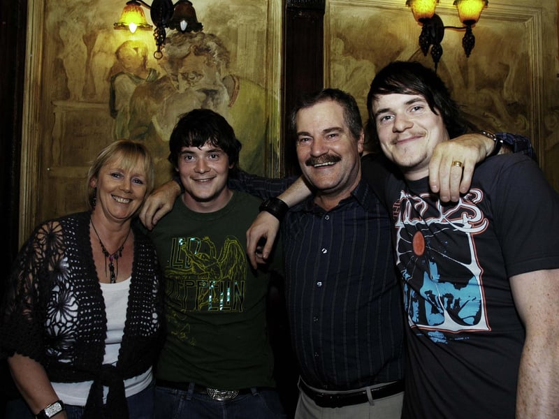 Aaron and Colin pictured with their parents Veronica and Geard.