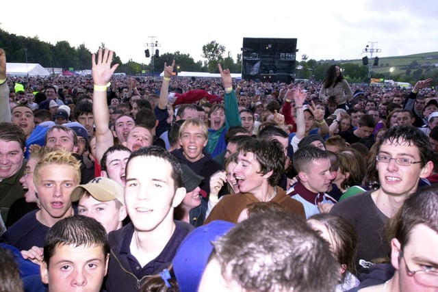 A section of the crowd at the Oasis and Ocean Colour Scene concert in September 2002.