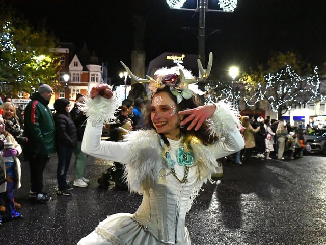 The Derry Magical Christmas procession makes its way around the city centre on Friday evening. Photo: George Sweeney