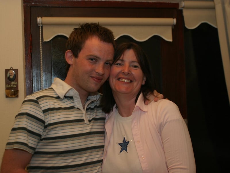 Sean Deery with friends and family.